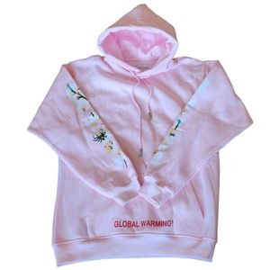 2013 Main Label Off-White Pink Global Warming Virgil Abloh Hoodie Replica